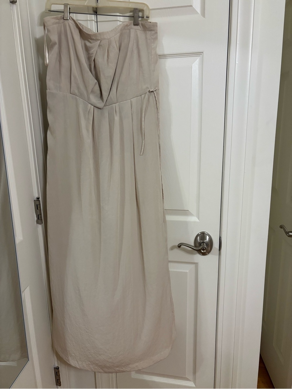 GAP Strapless Maxi Dress in Light Beige